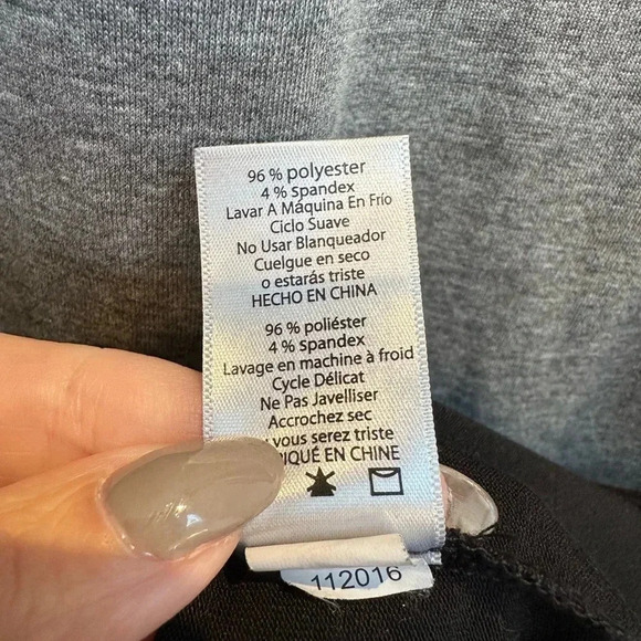 LuLaRoe Grey & Black Color Block Julia Fitted Midi Dress Women’s Size Large L - Picture 6 of 8